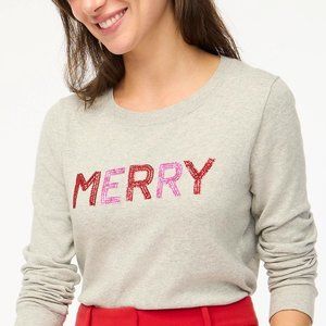 NWT J. Crew "Merry" sequin Teddie sweater